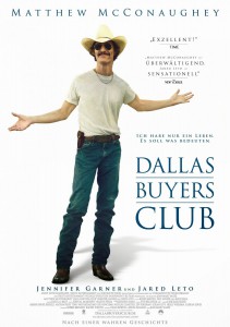 Matthew McConaughey plays the lead in the film Dallas Buyers Club. 